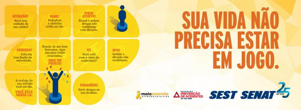 SEST SENAT promove mobilização nacional pela Campanha do Maio Amarelo 1 Maio amarelo